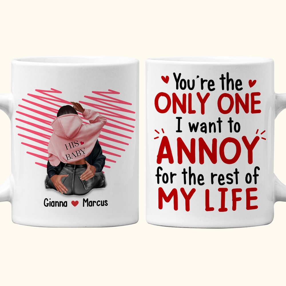 Tasse en céramique personnalisée You're the Only One 11oz 15oz Coffee Cup with Names Anniversary Valentine's Day Gift for Couple