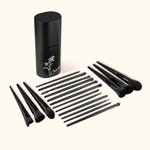 Gepersonaliseerde Geboortebloem 18 stuks make-up kwastenset met opbergdoosje voor op reis Verjaardag Moederdag cadeau voor vrouwen