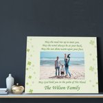 Personalised Irish Blessing Photo Four Leaf Clover Canvas Printable Wall Art St Patrick's Day Gift for Family Friends