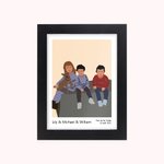 Cadre de Portrait Sans Visage Illustration Décoration Personnalisée avec Photo Cadeau d'Anniversaire Noël Saint-Valentin pour Couple Famille Ami