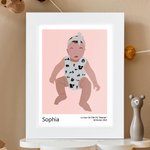 Cadre de Portrait Sans Visage Illustration Décoration Personnalisée avec Photo Cadeau d'Anniversaire Noël Saint-Valentin pour Couple Famille Ami