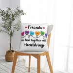 Personalized Sisters and Friends Heartstrings Cushion Throw Pillow Cover Christmas Home Decor Friendship Gift for Friends Besties