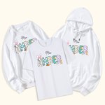 Personalized Bunny Pattern Sweatshirt Hoodie T-Shirt with Cute Name Easter Gift for Teacher