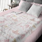 Personalisierte rosa Ballett Rock Pantoffeln Decke mit Namen und Initialen Geburtstag Geschenk für Kinder tanzen Liebhaber