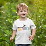 Personalized Easter Bunny Pure Cotton Family Matching Shirt with Title Easter Gift for Family Kids