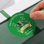 Personalized Happy St Patrick's Day Shamrock Gift Tag and Sticker with Name Set of 24 Appreciation Gift for Friends