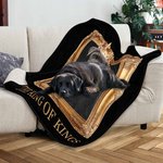 Coperta personalizzata con ritratto di re regina reale dell'animale domestico Arte rinascimentale Regalo per la decorazione della casa per gli amanti 