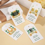 Personalized Happy St Patrick's Day Shamrock Gift Tag and Sticker with Name Set of 24 Appreciation Gift for Friends