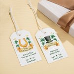 Personalized Happy St Patrick's Day Shamrock Gift Tag and Sticker with Name Set of 24 Appreciation Gift for Friends