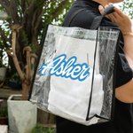 Personalized Waterproof Pink Dolly Font Clear Tote Bag with Name and Letter Birthday Bridesmaid Gift for Her