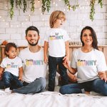 Personalized Easter Bunny Pure Cotton Family Matching Shirt with Title Easter Gift for Family Kids