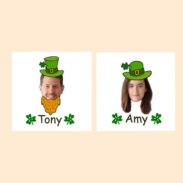 Set of 15 Lucky Shamrock Tattoo Stickers