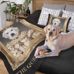 Coperta personalizzata con ritratto di re regina reale dell'animale domestico Arte rinascimentale Regalo per la decorazione della casa per gli amanti 