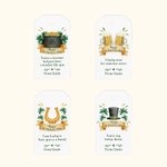 Personalized Happy St Patrick's Day Shamrock Gift Tag and Sticker with Name Set of 24 Appreciation Gift for Friends