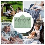 Coperta con cappuccio personalizzata dipinta a mano con fiori di nascita Linea d'arte Accessorio portatile da viaggio per la casa Regalo di compleanno