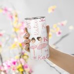 Bicchiere da 12 oz personalizzato con nome e due coperchi Regalo di compleanno per bambine