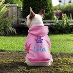 Sweat à Capuche Personnalisé avec Nom pour Chien Cadeau pour chien