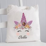 Sac en toile personnalisé avec nom et prénom Cadeau d'anniversaire de Pâques pour fille