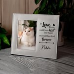 Cadre en cuir personnalisé pour animaux de compagnie avec photo portrait et nom Cadeau souvenir pour les amoureux des animaux de compagnie