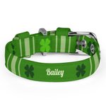 Collier Réglable pour Chien Chat Boucle en Métal Accessoire Personnalisé avec Nom Cadeau de St Patrick pour les Propriétaires et Amoureux des Animaux