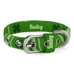 Collier Réglable pour Chien Chat Boucle en Métal Accessoire Personnalisé avec Nom Cadeau de St Patrick pour les Propriétaires et Amoureux des Animaux