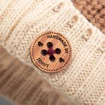 Personliga handgjorda träknappar med kärlek Uppsättning med 10 klädmärken Present till mamma mormor stickning virkning älskare