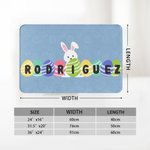 Personlig söt påskhare ägg halkfri välkomstdörrmatta med namn påsk heminredning gåva för familjen