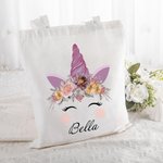 Sac en toile personnalisé avec nom et prénom Cadeau d'anniversaire de Pâques pour fille