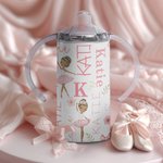 Bicchiere da 12 oz personalizzato con nome e due coperchi Regalo di compleanno per bambine