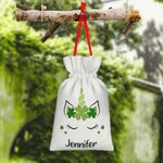 Personalized Shamrock Unicorn Drawstring Gift Bag with Name Irish Wedding Favors St. Patrick's Day Gift for Kid Girl