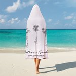 Coperta con cappuccio personalizzata dipinta a mano con fiori di nascita Linea d'arte Accessorio portatile da viaggio per la casa Regalo di compleanno