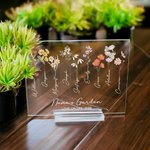 Plaque Acrylique Personnalisée avec Nom Décoration Maison Cadeau d'Anniversaire Fête des Mères pour Maman Grand-Mère