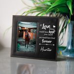 Cadre en cuir personnalisé pour animaux de compagnie avec photo portrait et nom Cadeau souvenir pour les amoureux des animaux de compagnie