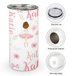 Bicchiere da 12 oz personalizzato con nome e due coperchi Regalo di compleanno per bambine