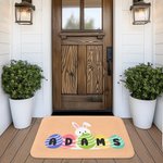 Personlig söt påskhare ägg halkfri välkomstdörrmatta med namn påsk heminredning gåva för familjen