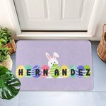 Personlig söt påskhare ägg halkfri välkomstdörrmatta med namn påsk heminredning gåva för familjen