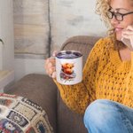 Tasse émaillée personnalisée Baby Highland Cow 10oz & Tumbler 14oz avec nom Cadeau d'anniversaire de pendaison de crémaillère pour les enfants Amoureu