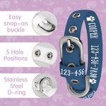 Collare per cani regolabile personalizzato multicolore con motivo a zampa di cuore e testo per chi ama gli animali domestici