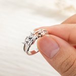 Personalized Cute Highland Cow Sterling Silver Ring with Engraved Text Birthday Mother's Day Gift for Women Highland Cow Lover