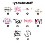 Paire de Pantoufles Personnalisées avec Nom et Motifs Cadeau Anniversaire Mariage Saint-Valentin pour Couple