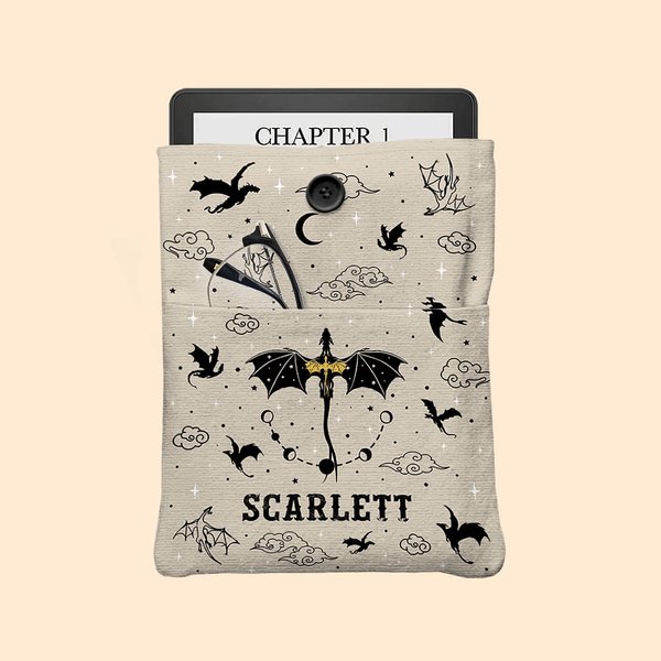 Personalisierte Fliegender Drache Buchhülle Buchhülle Schutz mit Tasche und Name Geburtstag zurück zu Schule Geschenk für Buchliebhaber