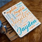 Personalisierte bunte Wort Wolke Pad Fall Schutzhülle für iPad mit Namen Geburtstag Geschenk zurück zu Schule Geschenk für Frauen Männer