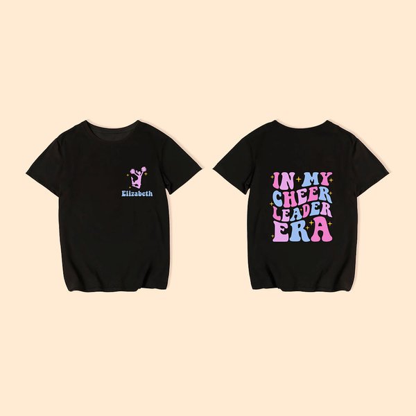 Gepersonaliseerd Retro In Mijn Cheerleader Tijdperk Naam Cheerleader T-Shirt Sweatshir Hoodie Team Kleding Terug Naar School Cadeau voor Meisjes