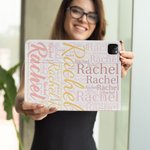 Personalisierte bunte Wort Wolke Pad Fall Schutzhülle für iPad mit Namen Geburtstag Geschenk zurück zu Schule Geschenk für Frauen Männer