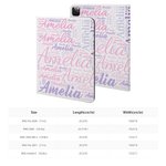 Personalisierte bunte Wort Wolke Pad Fall Schutzhülle für iPad mit Namen Geburtstag Geschenk zurück zu Schule Geschenk für Frauen Männer