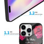 Coque de Téléphone Personnalisé avec Noms du Couple Thème Rose et Manifestation d'Amour Cadeau d'Anniversaire Saint-Valentin