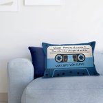 Personalisierter Retro Mixtape Kissenbezug 80er Jahre Musik mit Namen Bettwäsche Haus Deko Hauseinweihung Geburtstag Geschenk für Musikliebhaber