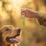 Portachiavi in pelle con nome personalizzato per le orecchie degli animali domestici Accessorio multicolore Regalo di compleanno per gli amanti degli 