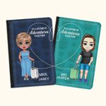 Modello vintage personalizzato Per una vita di avventure insieme Copri passaporto Regalo di anniversario per l'amante