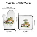 Set personalizzato di 2 guanti da forno e presine con nome per la cucina di Pasqua per cucinare e fare il barbecue